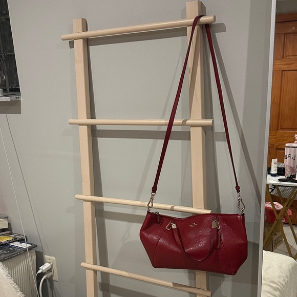 Coach Handbags - SALE Coach Elegant Red Leather Shoulder Bag